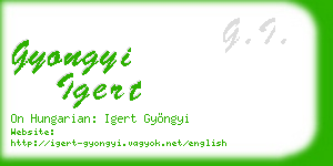 gyongyi igert business card